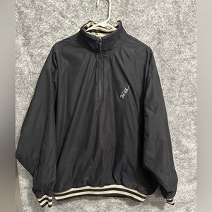 Vintage Coca Cola Mens Jacket Extra Large Black Golf Clark Gregory Windbreaker